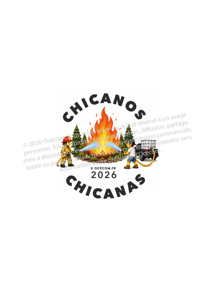 Logo Emoji Incendies Gironde avec ses déclinaisons de texte à imprimer | Bénévoles Chicanos &amp; Chicanas
